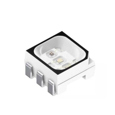 Red, Green, Blue (RGB) 621nm Red, 532nm Green, 467nm Blue LED Indication - Discrete 2.05V Red, 2.65V Green, 2.85V Blue 6-SMD, J-Lead - 1