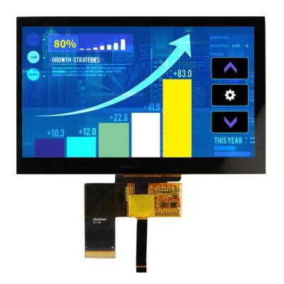 Capacitive Graphic LCD Display Module Transmissive Red, Green, Blue (RGB) TFT - Color, IPS (In-Plane Switching) LVDS 7