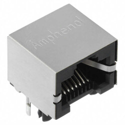 Jack Modular Connector 8p8c (RJ45, Ethernet) 90° Angle (Right) Shielded - Amphenol ICC (Commercial Products)