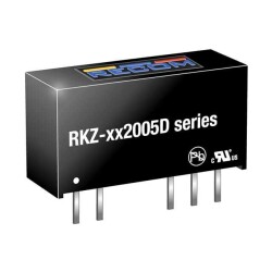 Isolated Module DC DC Converter 2 Output 20V -5V 50mA, 200mA 4.5V - 5.5V Input - Recom Power