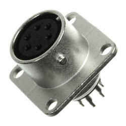 6 Position Circular Connector Receptacle, Female Sockets Solder Cup - Hirose Electric Co Ltd