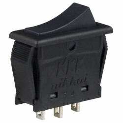 Rocker Switch SPDT 6A (AC), 4A (DC) 125 V Panel Mount, Snap-In - NKK Switches