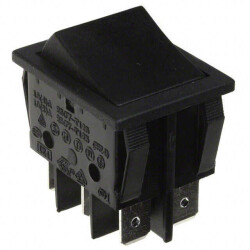 Rocker Switch DPDT 20A (AC) 125 V Panel Mount, Snap-In - APEM Inc.
