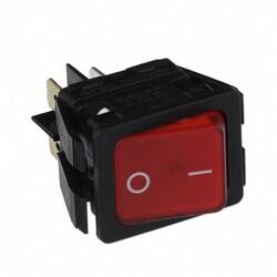 Rocker Switch DPST 20A (AC) 277 V Panel Mount, Snap-In - 1