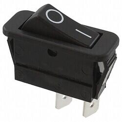 Rocker Switch SPST 20A (AC/DC) 250V Panel Mount, Snap-In - 1