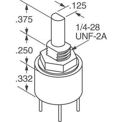 Rotary Encoder Mechanical 16 Gray Code (Absolute) Vertical - 2
