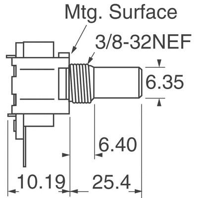 Rotary Encoder Mechanical 16 Quadrature (Incremental) Right Angle - 2