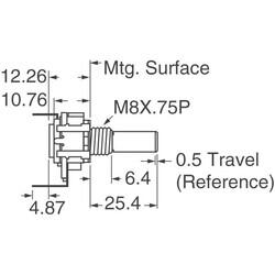 Rotary Encoder Mechanical 16 Quadrature (Incremental) Vertical - 2