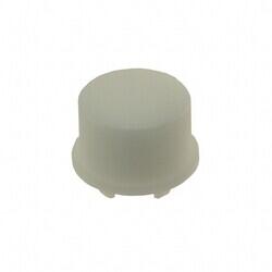 Round, Convex (Domed) Tactile Switch Cap White, Frosted Snap Fit - MEC Switches