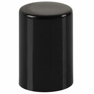 Round Pushbutton Switch Cap Black Snap Fit - 1