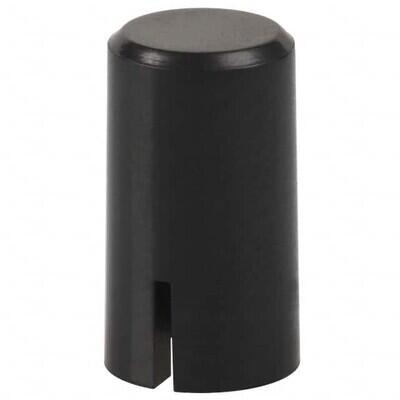 Round Pushbutton Switch Cap Black Snap Fit - 1