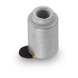 Round Standoff Threaded M3 Steel Silver - 1