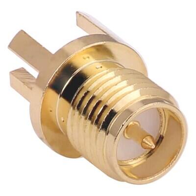 RP-SMA Connector Receptacle, Male Pin 50Ohm Board Edge, End Launch Solder - 1