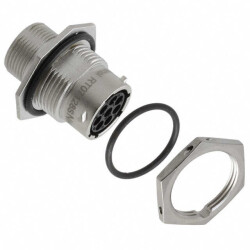 8 Position Circular Connector Receptacle Housing Panel Mount - Amphenol Sine Systems Corp