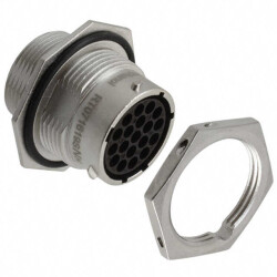 19 Position Circular Connector Receptacle Housing Panel Mount - Amphenol Sine Systems Corp