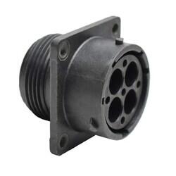 4 Position Circular Connector Receptacle Housing Panel Mount - Amphenol Sine Systems Corp