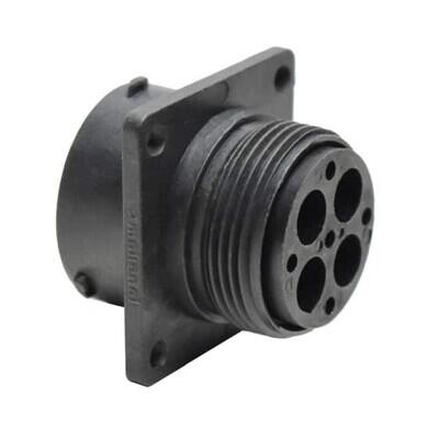 4 Position Circular Connector Receptacle Housing Panel Mount - 2