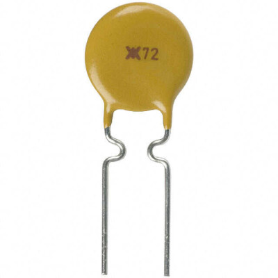 Polymeric PTC Resettable Fuse 72V 750 mA Ih Through Hole Radial, Disc - 1