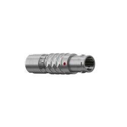5 Position Circular Connector Plug, Male Pins Solder Cup - ODU
