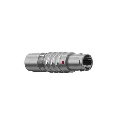 5 Position Circular Connector Plug, Male Pins Solder Cup - 1