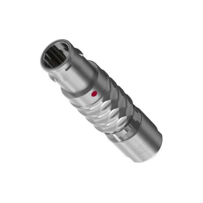 5 Position Circular Connector Plug, Male Pins Solder Cup - 2