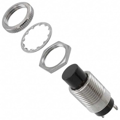 Pushbutton Switch SPST-NO Standard Panel Mount, Rear - 1