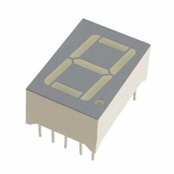 Display Modules - LED Character and Numeric Green 7-Segment 1 Character Common Cathode 2.2V 20mA 0.750