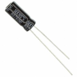 1 µF 50 V Aluminum Electrolytic Capacitors Radial, Can 159.24Ohm 2000 Hrs @ 105°C - Cornell Dubilier Knowles