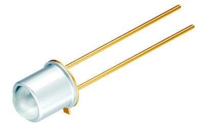 Infrared (IR) Emitter 850nm 1.7V 100mA 160mW/sr @ 100mA 6° TO-18-2 Metal Can - 1