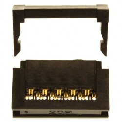 20 Position Rectangular Header Connector IDC Gold - Sullins Connector Solutions