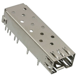 1 Position SFP Cage Connector Press-Fit Through Hole, Right Angle - TE Connectivity AMP Connectors