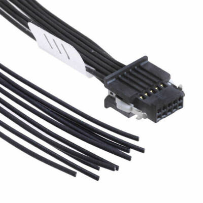 10 Position Cable Assembly Rectangular Socket to Individual Wire Leads 0.833' (254.00mm, 10.00