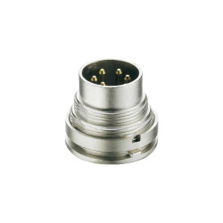 7 Position Circular Connector Plug, Male Pins Solder - Lumberg Inc
