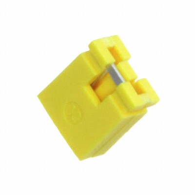 2 (1 x 2) Position Shunt Connector Yellow Open Top 0.100