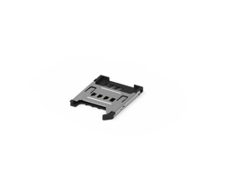 SIM Card Socket Metal Hinge Type , 6Pin with Card Detect - 3