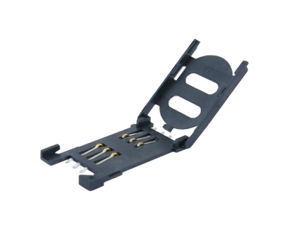 SIM Card Socket Plastic Hinge Type , 6Pin - 1