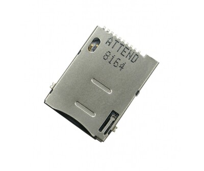 SIM Card Socket Push-Push Type 6+2 Pin - 1