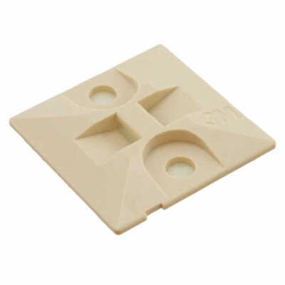 Single Opening Cable Tie Holder Beige Adhesive - 1
