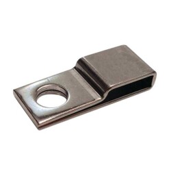 Single Opening Cable Tie Holder Silver Rivet or Screw, #8 (M4) - Essentra Components