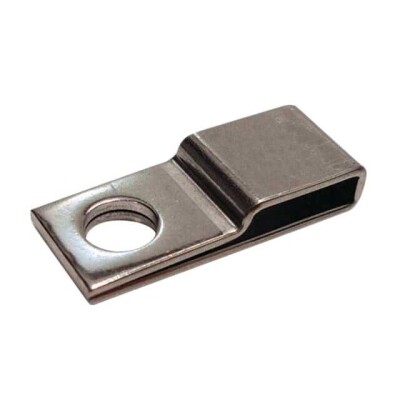 Single Opening Cable Tie Holder Silver Rivet or Screw, #8 (M4) - 1