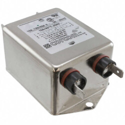 Single Phase EMC/EMI Line Filter 10 A 250VAC 50/60Hz Two Stage Quick Connect - TE Connectivity Corcom Filters