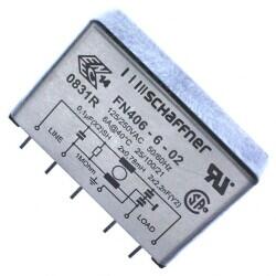 Single Phase EMC/EMI Line Filter 6 A 250VAC DC ~ 400Hz Single Stage PC Pins - Schaffner EMC Inc.