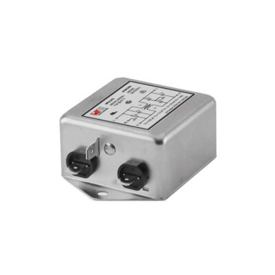 Single Phase EMC/EMI Line Filter 20 A 250V 250V 50/60Hz Single Stage Quick Connect - 1