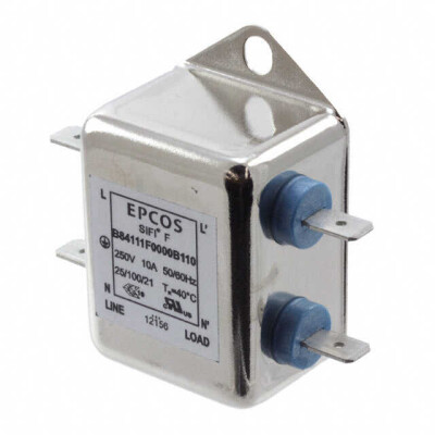 Single Phase EMC/EMI Line Filter 10 A 250V 250V 50/60Hz Single Stage Quick Connect - 2