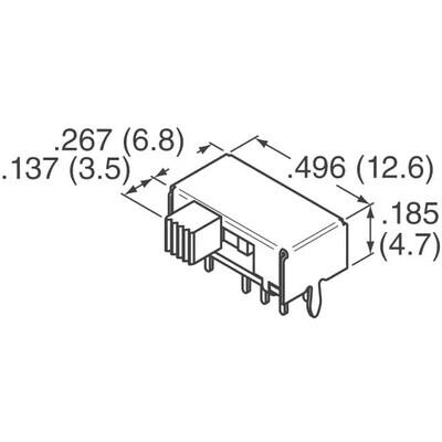 Slide Switch DP3T Through Hole, Right Angle - 2