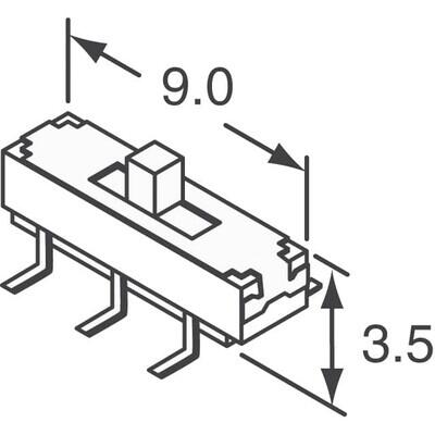 Slide Switch DPDT Surface Mount - 2