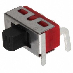 Slide Switch SPDT Through Hole, Right Angle - E-Switch