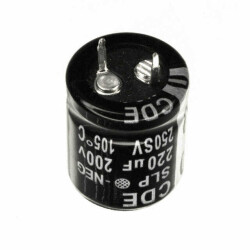 180 µF 250 V Aluminum Electrolytic Capacitors Radial, Can - Snap-In 1.106Ohm 3000 Hrs @ 105°C - Cornell Dubilier Knowles