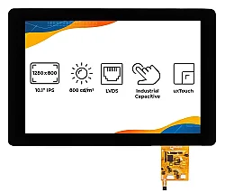 Capacitive Graphic LCD Display Module Transmissive Red, Green, Blue (RGB) TFT - Color, IPS (In-Plane Switching) LVDS 12.1