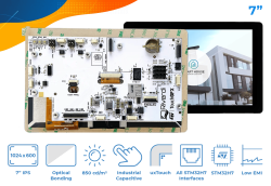 STM32 Embedded Display – Capacitive Touch Panel – Optical bonding – 7-inch TFT LCD screen – SM-RVT70HSSNWC00-B - Riverdi